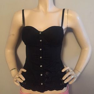 Guess Black Bustier Top